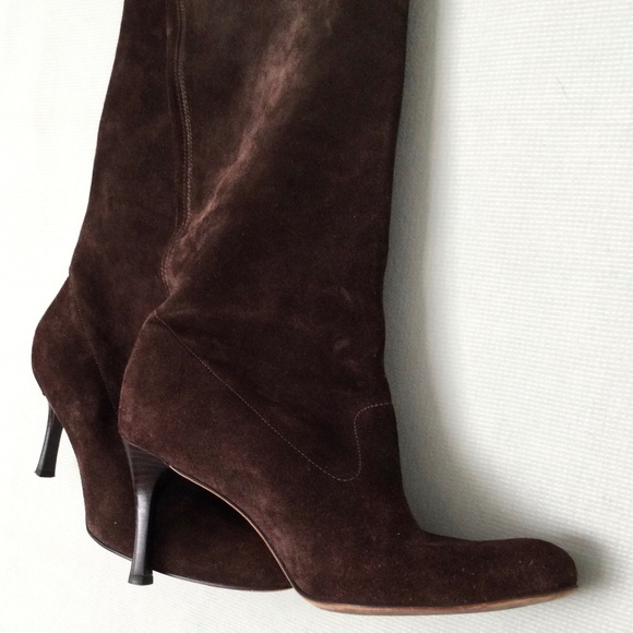 Antonio Melani Brown Suede Pull-On Boots - Picture 1 of 6